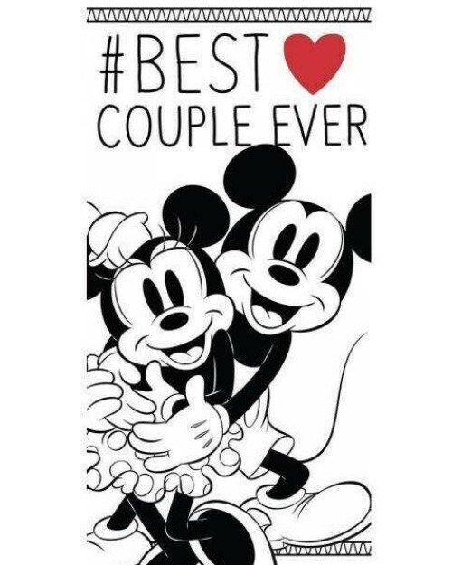 Mickey & Minnie Mouse ''Best Couple'' Beach Towel