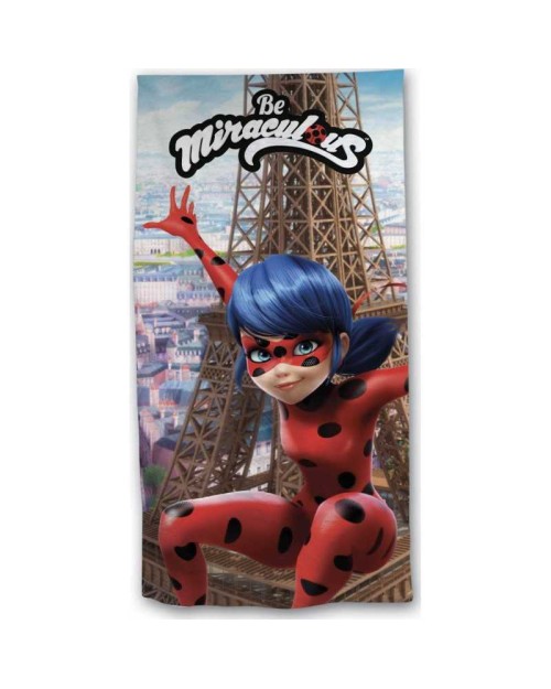 Miraculous Ladybug in Paris Beach Towel 140cm x 70cm