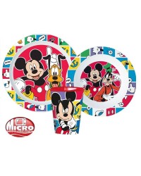 Mickey Mouse Plastic 3 Piece Dinner - Breakfast Set