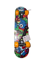24'' Skateboard EVO Nemesis Orange Wheels Wooden Board