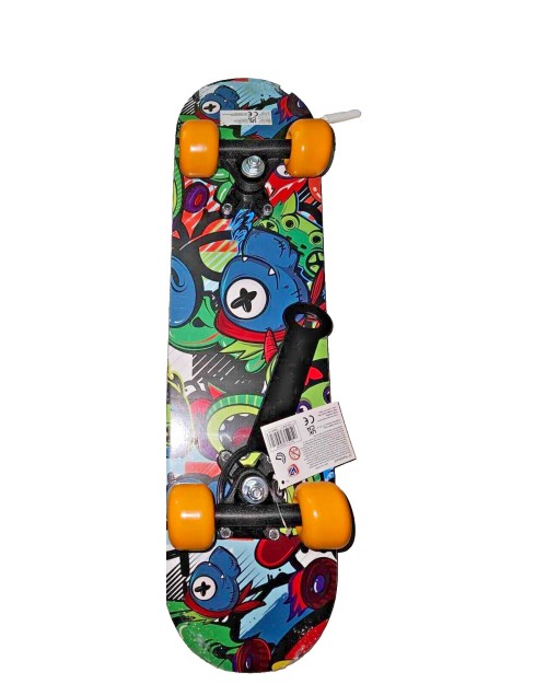 24'' Skateboard EVO Nemesis Orange Wheels Wooden Board