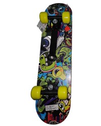 24'' Skateboard EVO Nemesis Yellow Wheels Wooden Board