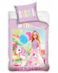 Barbie Unicorn & Balloons Bedding Single Cover & Pillow Duvet Bed set 100%cotton