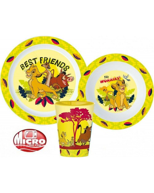 LION KING CHILDRENS KIDS TODDLERS 3 PC DINNER BREAKFAST SET PLATE BOWL CUP