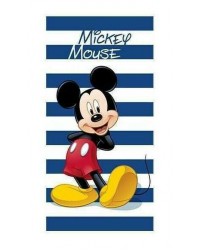 Mickey Mouse Beach Towel Blue & White Striped Swimming Holiday Blue Boy or Girl