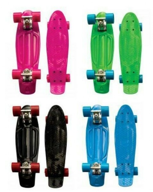 Skate Board Skateboard cruiser in Blue Black Pink Green 22 Inches Plastic
