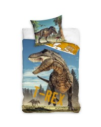 T-rex Dinosaur Dino Bed Set Single Bedding set 100% Cotton 