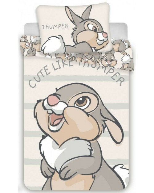 Thumper Bambi Bedding Toddler Cot Bed Cover & Pillow Duvet cover Disney
