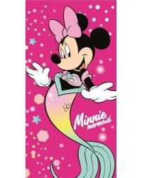Minnie Mouse Pink Mermaid Beach Towel Swimming Holiday Disney Girls Kids Bath
