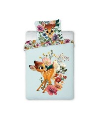 Bambi floral Bedding Toddler Cot Bed Cover & Pillow Duvet cover Disney