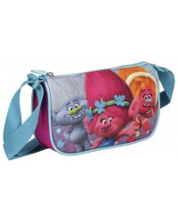 Trolls Handbag in Pink & Blue with shoulder strap childs bag 28 x 20 x 9cm