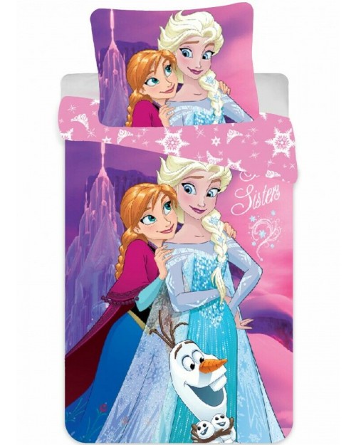 Frozen Anna & Elsa Olaf Bedding set Toddler Reversible duvet Cover & Pillow(1) 