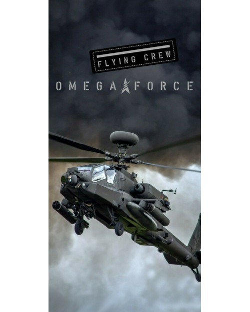 Army Helicopter Beach Towel Flying Crew Omega Force 100% Cotton 140 x 70cm 