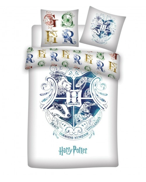 Harry Potter White & Blue design Cover & Pillow Duvet cover Single COTTON